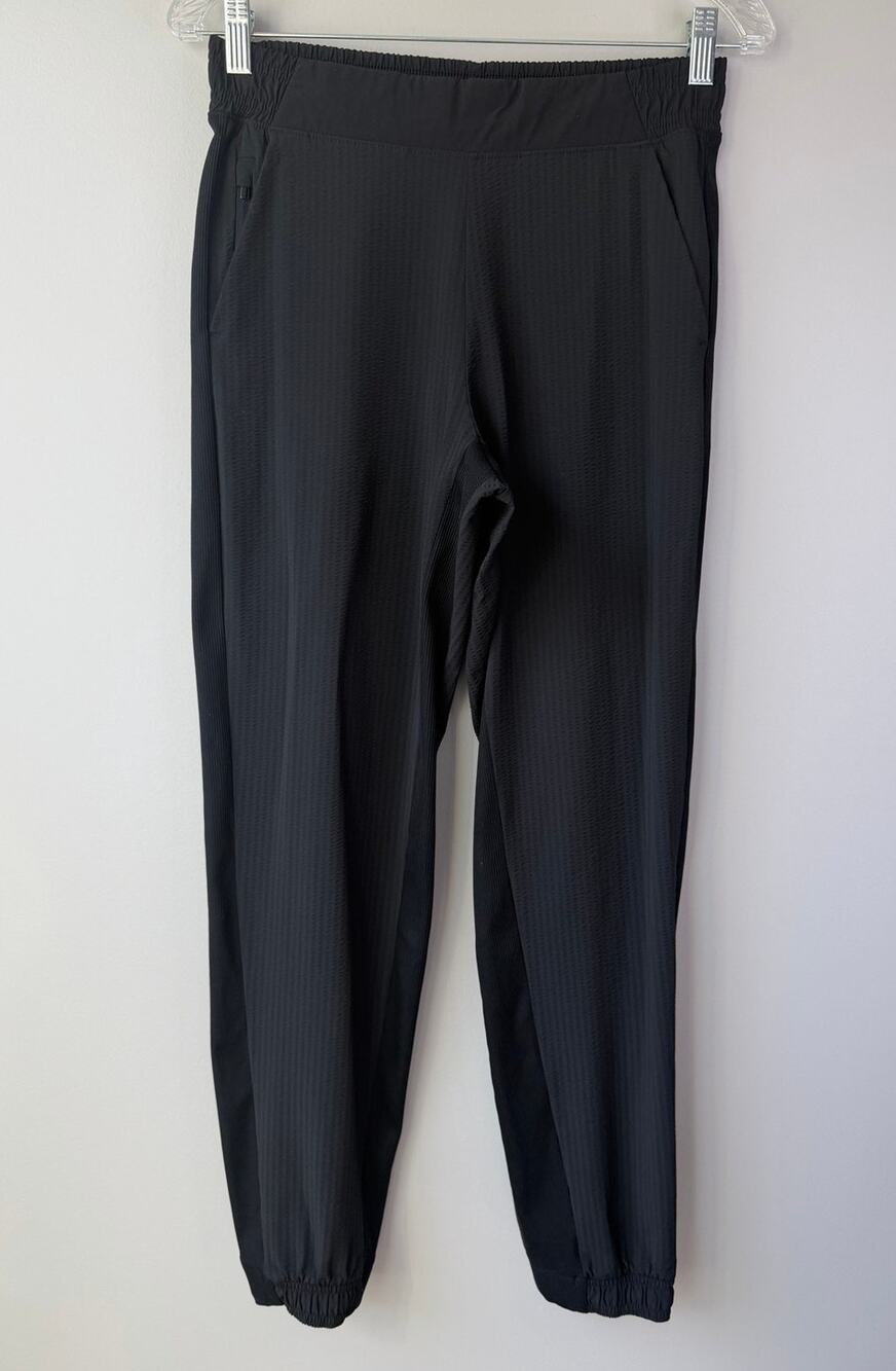 Athleta Size 2 Textured Brooklyn Jogger Black Pockets Travel